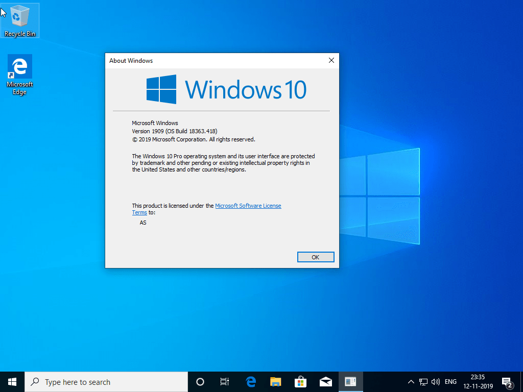 windows 10 pro 1909 iso download